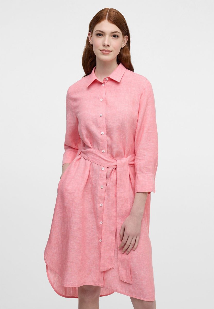Eterna Jurk met overhemdkraag Loose fit
