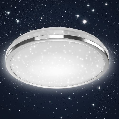 B.K.Licht Led-plafondlamp BK_DL1303 LED Deckenlampe, Sternendekor, 4.000K neutralweißes Licht