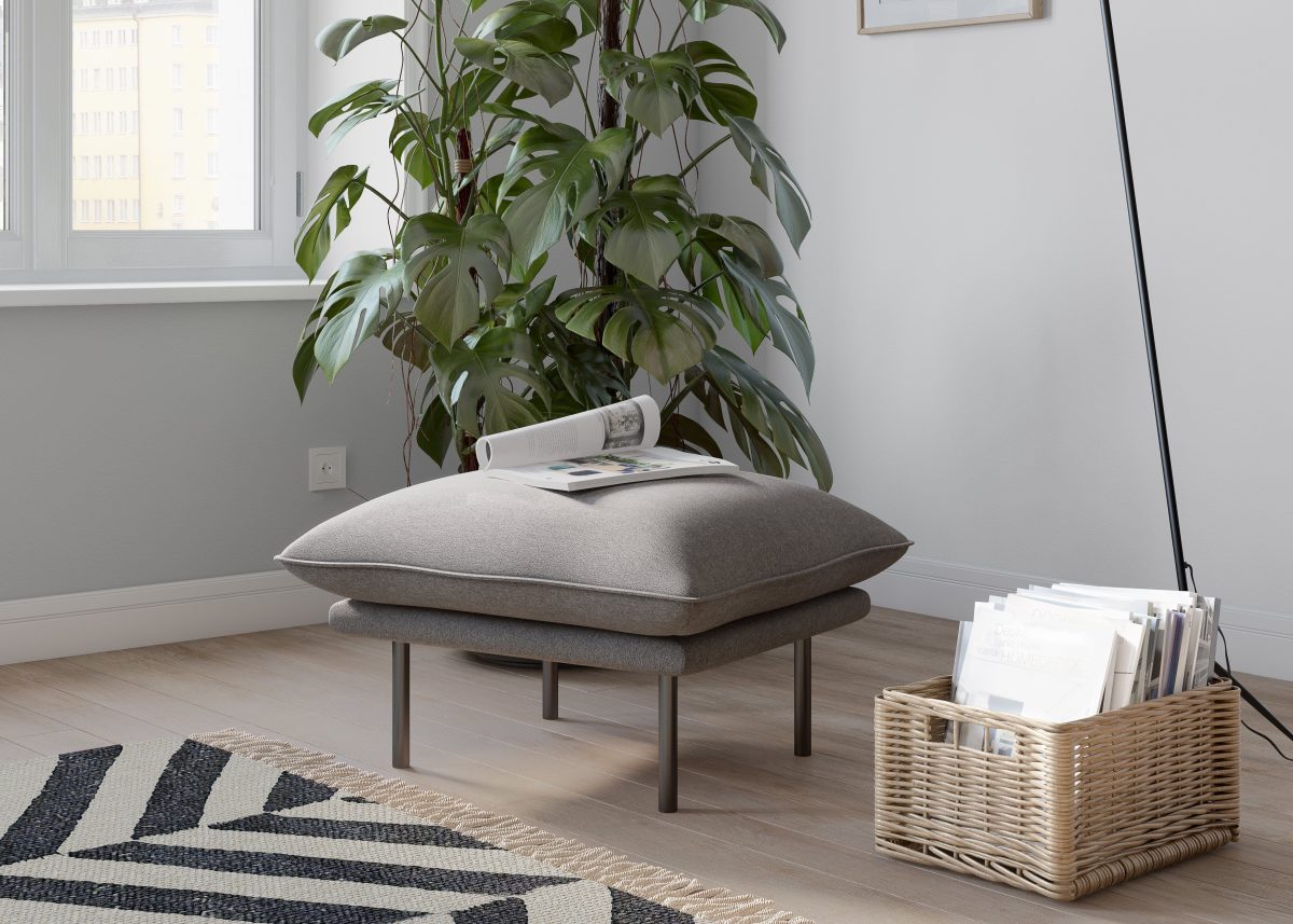 andas Hocker Stine Bijzonder design door kussen-look en opstaande naad, by Morten Georgsen