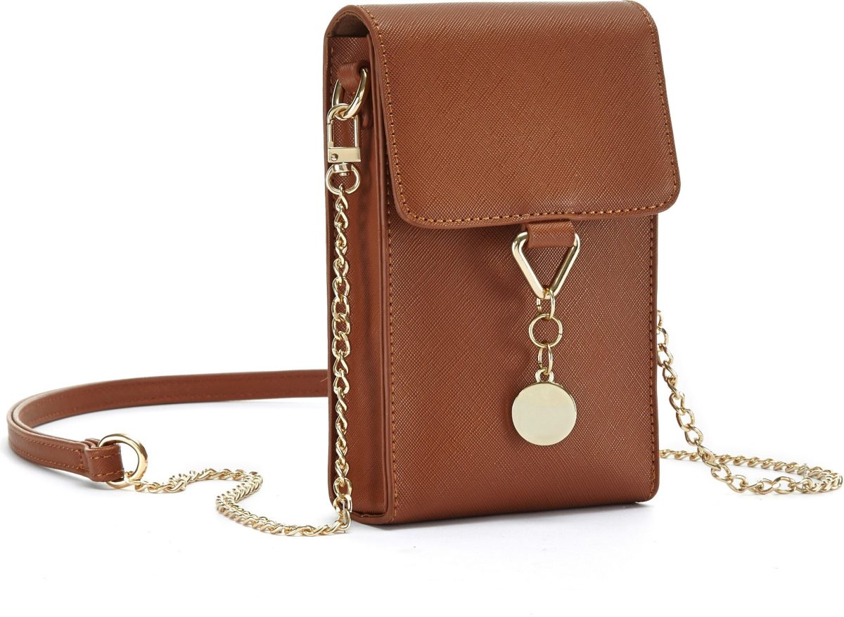 Lascana Gsm-tasje mini bag, schoudertas met hanger en kettingdetails vegan