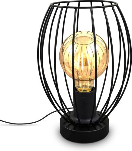 B.K.Licht Tafellamp BK_TL1463 Retro-Tischlampe, Metall, Schwarz