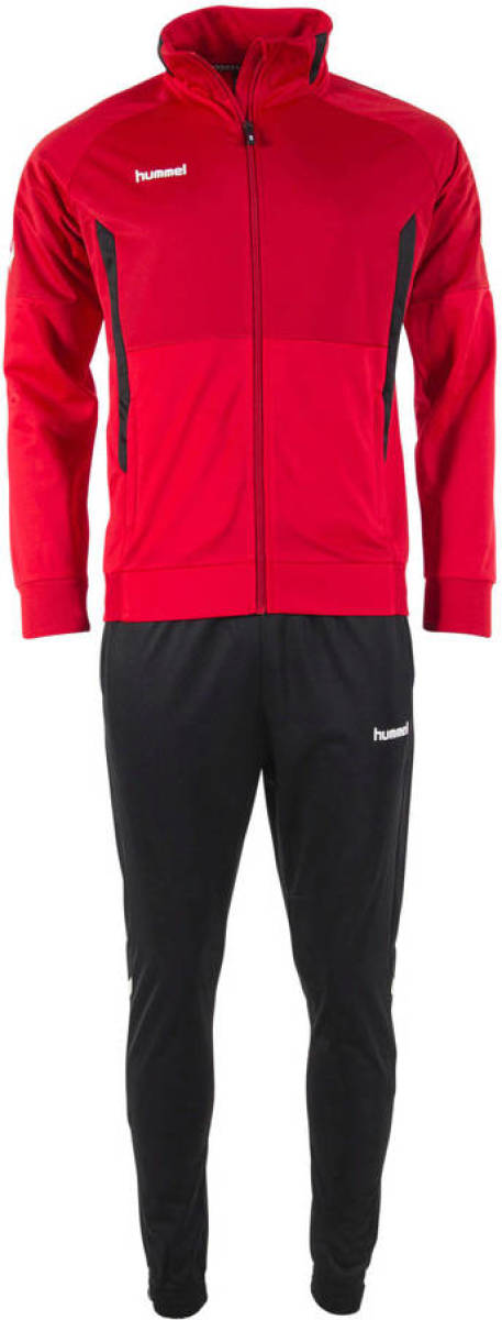 Hummel Junior trainingspak rood/zwart