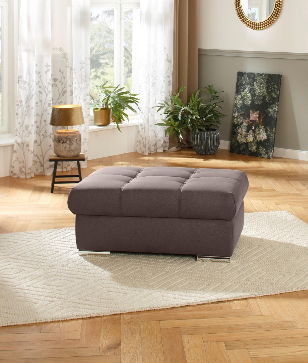 Home affaire Hockerbank Lotus luxe hoog zitcomfort, belastbaar tot ca. 140 kg, naar keuze met bergruimte
