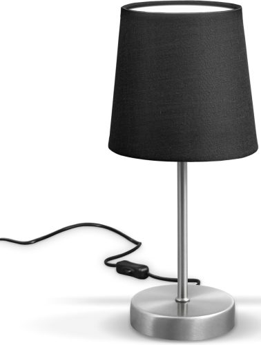 B.K.Licht Tafellamp BK_TL1301 Tischlampe, Stofflampe Schwarz, E14-Fassung