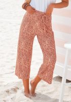 Beachtime Culotte met bladdessin (Met een bindceintuur)