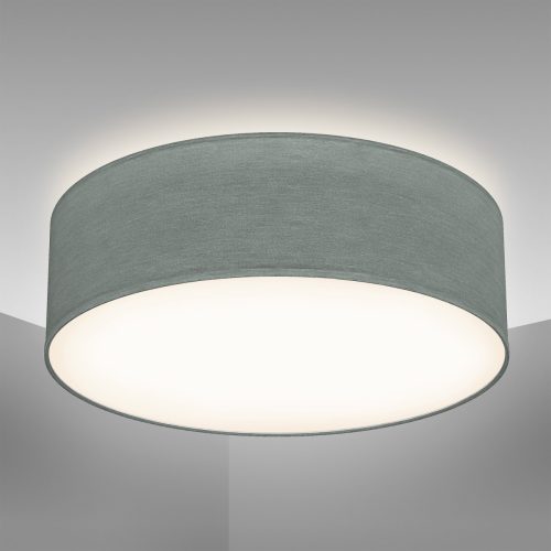 B.K.Licht Plafondlamp BK_SD1215 Deckenlampe mit Stoffschirm, Ø30cm, E27-Fassung