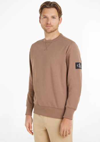 Calvin klein Sweatshirt MONOGRAM SLEEVE BADGE CN met hoogwaardige merkbadge op de mouw