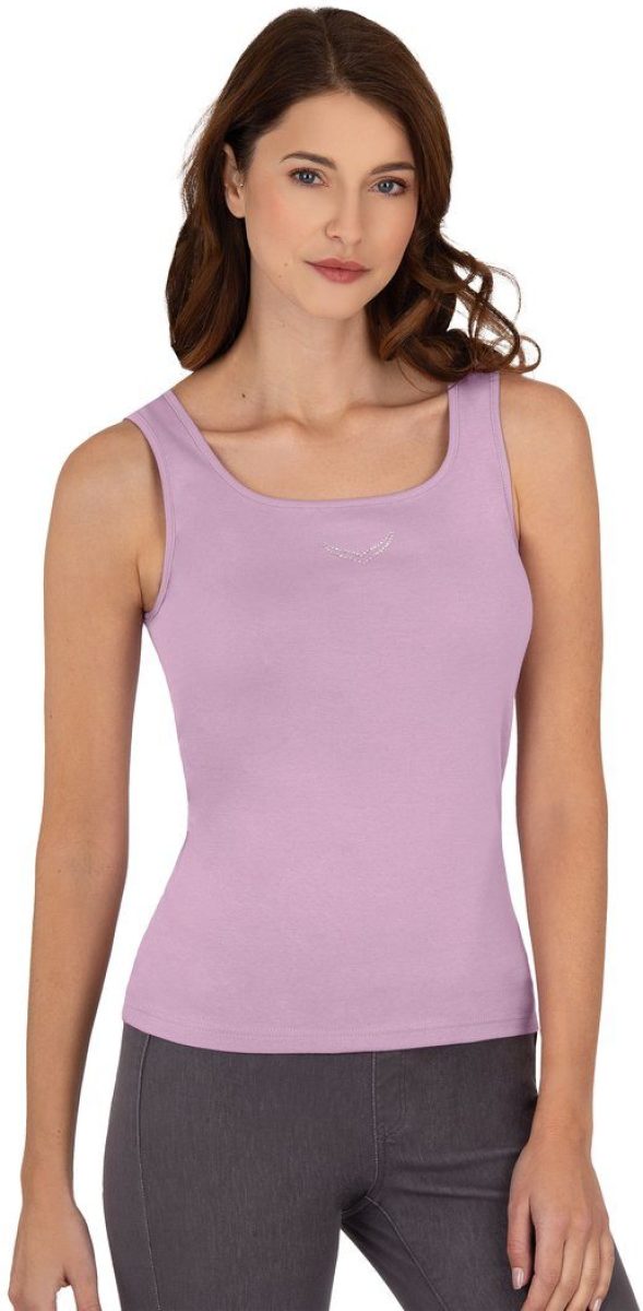 Trigema Tanktop Trigema hemdshirt met kristallen