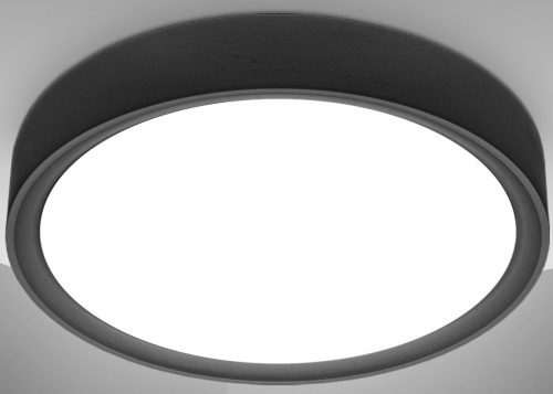 B.K.Licht Led-plafondlamp BK_DL1434 LED Deckenlampe, Ø25cm, Schwarz, neutralweißes Licht