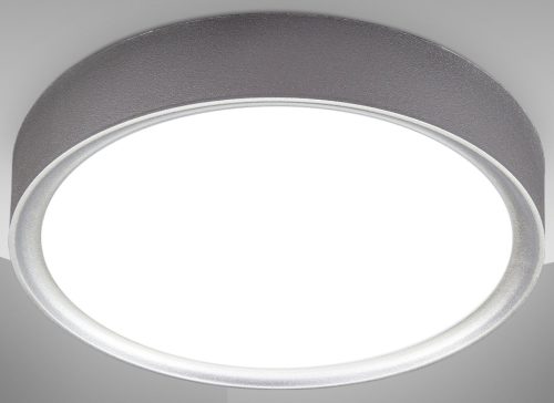 B.K.Licht Led-plafondlamp BK_DL1435 LED Deckenlampe, Ø25cm, Silberfarbig, Neutalweißes Licht