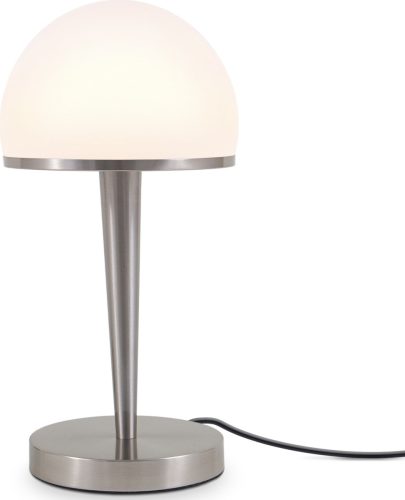 B.K.Licht Tafellamp BK_TL1410 Tischlampe, Dimmbar, Touchdimmer, mit Glasschirm, Opalglas