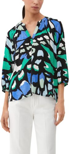 s.Oliver Gedessineerde blouse met dobby-structuur