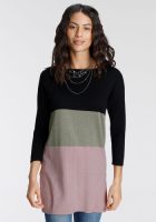 Laura Scott Trui met ronde hals in trendy streep-look - nieuwe kleuren