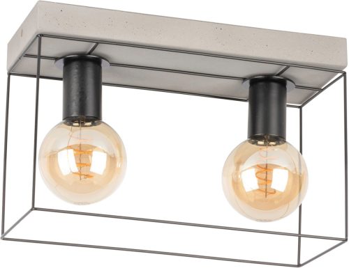 SPOT Light Plafondlamp GRETTER CONCRETE Van echt beton en metaal, bijpassende LM E27 / exclusief, natuurproduct