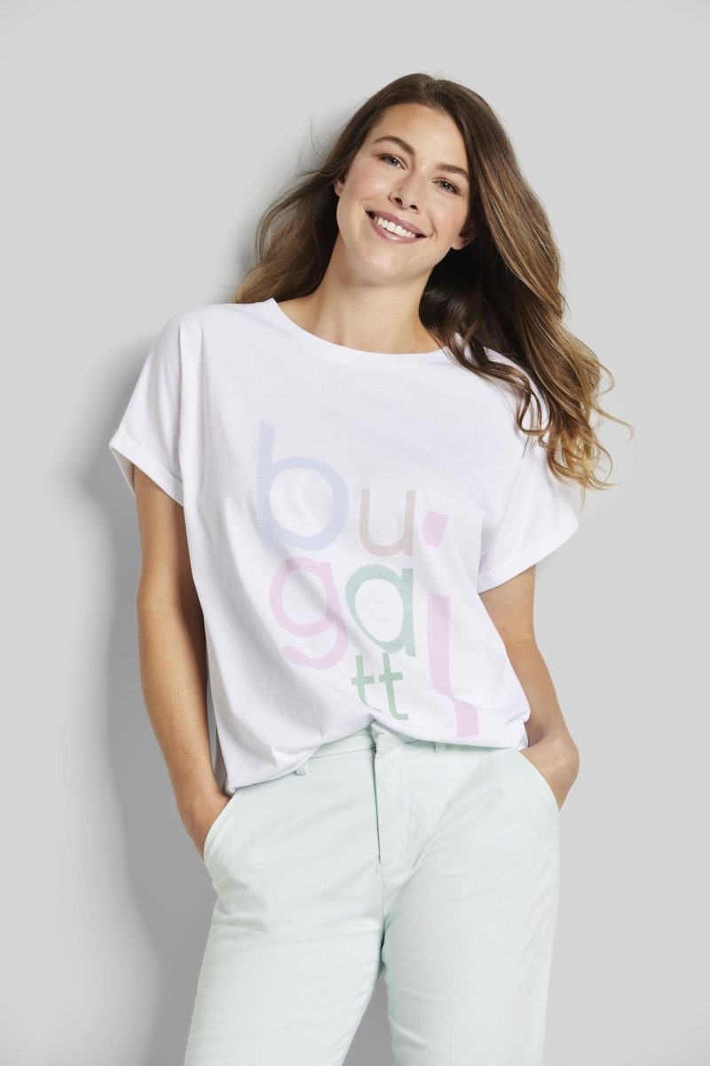 Bugatti T-shirt met kimonomouwen