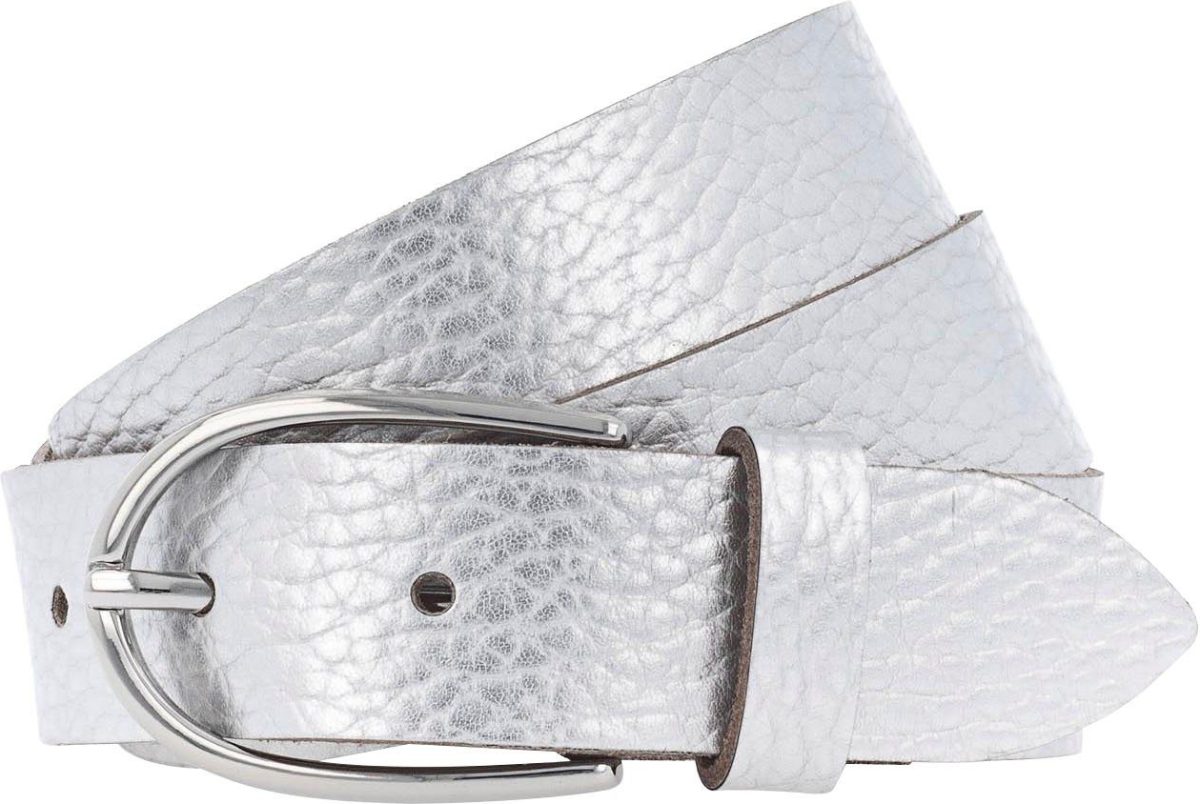 Vanzetti Leren riem Rundleer met metallic-folie met matte finish