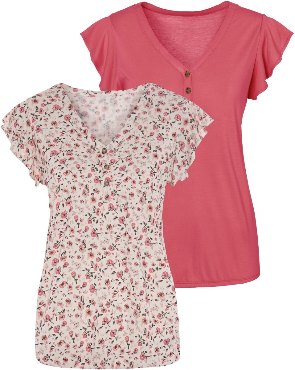 Vivance Shirt met kapmouwtjes (set, 2-delig, Set van 2)