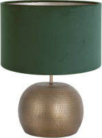 Steinhauer Brass tafellamp groen metaal 46 cm hoog