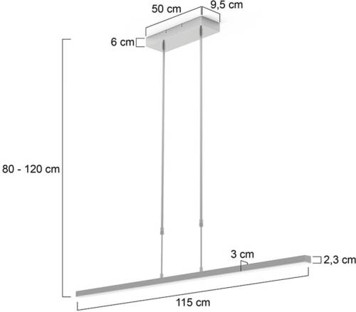 Steinhauer Bande hanglamp - Ingebouwd (LED) - crème