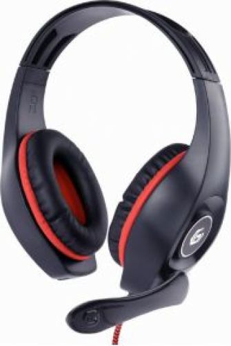 Gembird GHS-05-R hoofdtelefoon/headset Bedraad Hoofdband Gamen Zwart, Rood