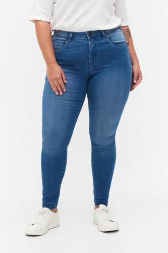 Zizzi high waist slim fit jeans AMY medium blue denim