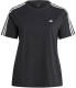 adidas Performance Plus Size sport T-shirt zwart/wit