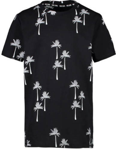 Cars T-shirt met all over print zwart