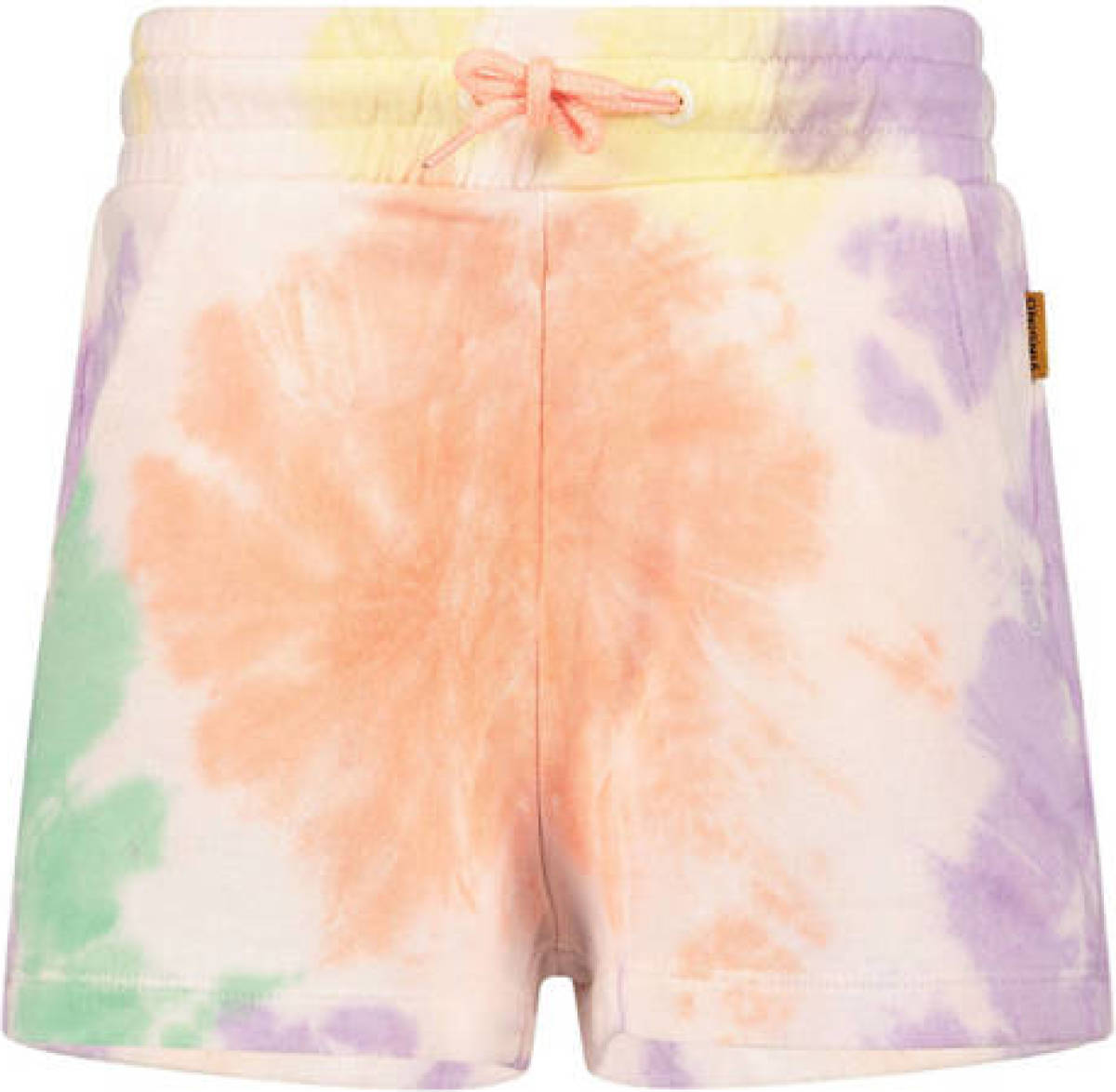 Vingino tie-dye sweatshort zalm/multicolor