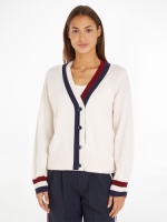 Tommy hilfiger vest met wol ecru, blauw