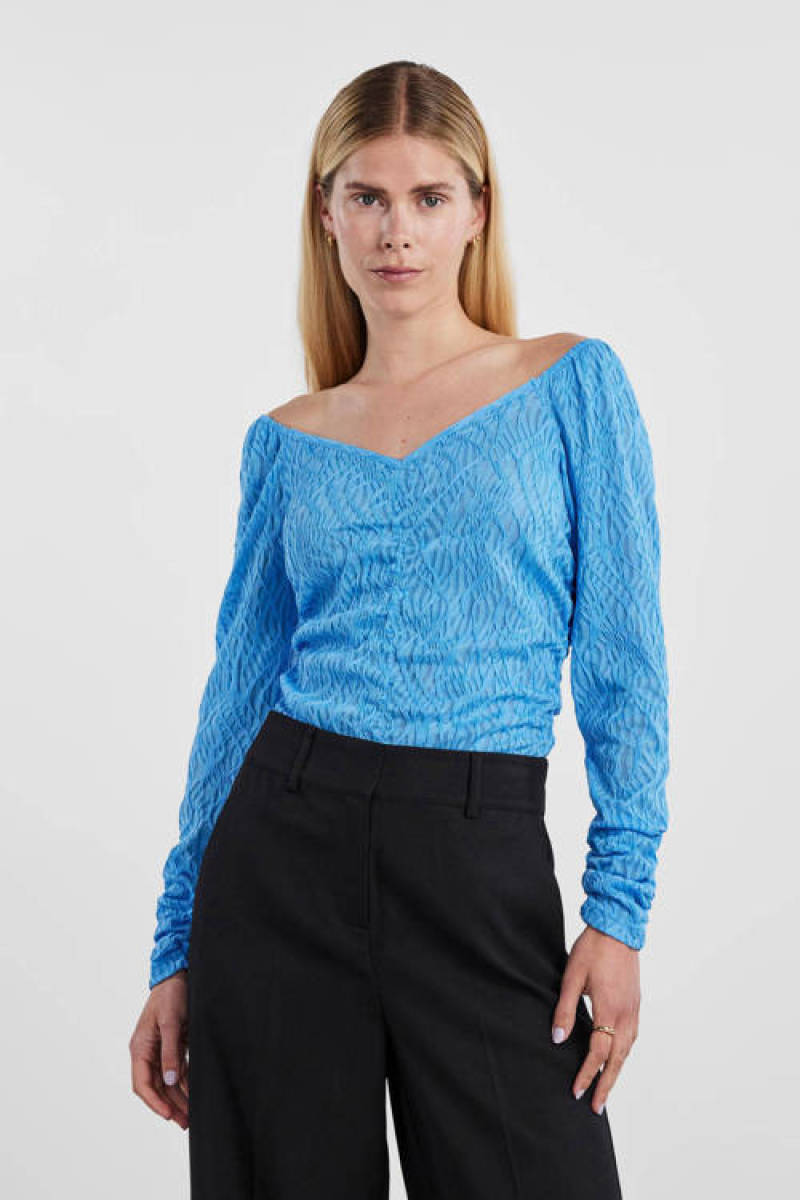 Y.A.S top YASBELANA met all over print blauw