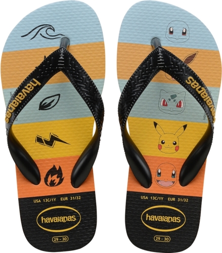 Havaianas Pokémon teenslippers zwart
