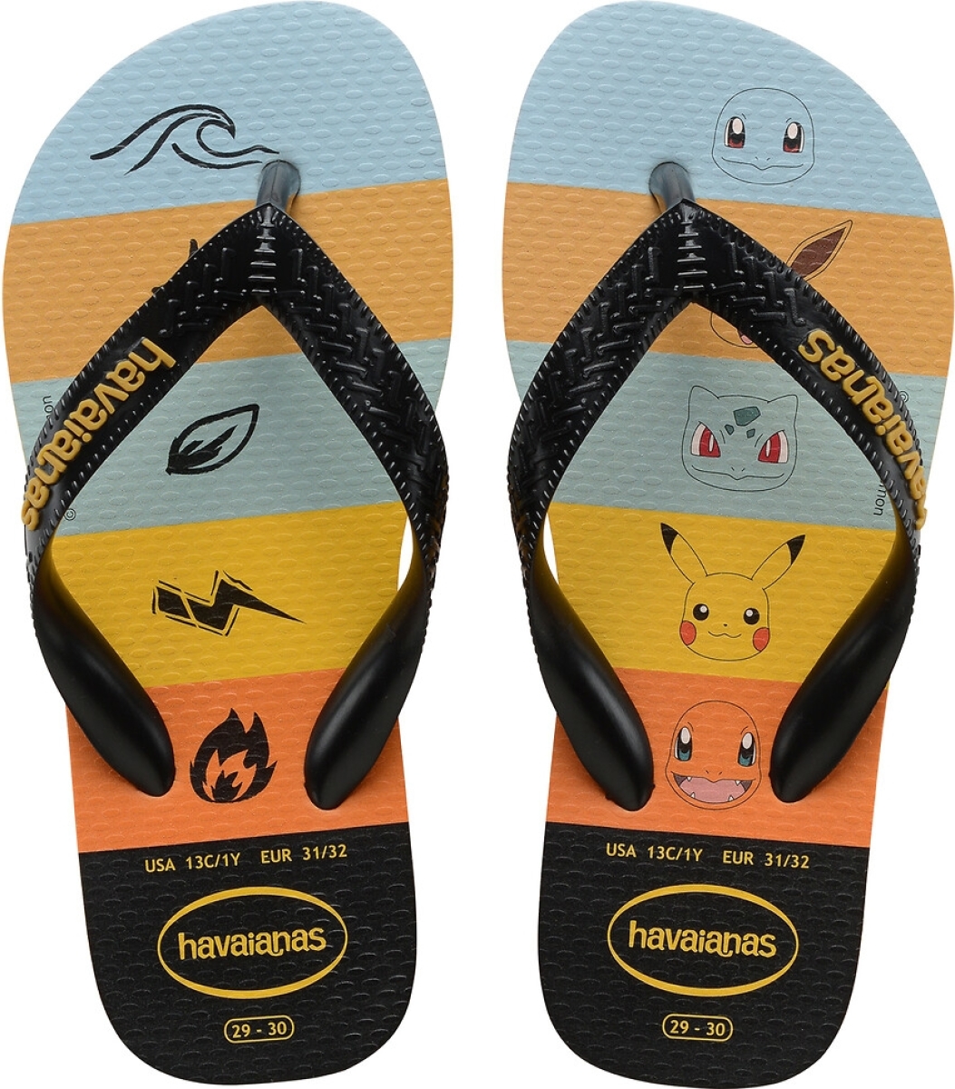 Havaianas Pokémon teenslippers zwart