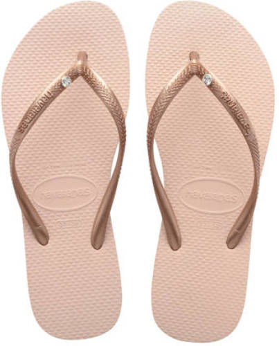 Havaianas Slim crystal teenslippers rosé