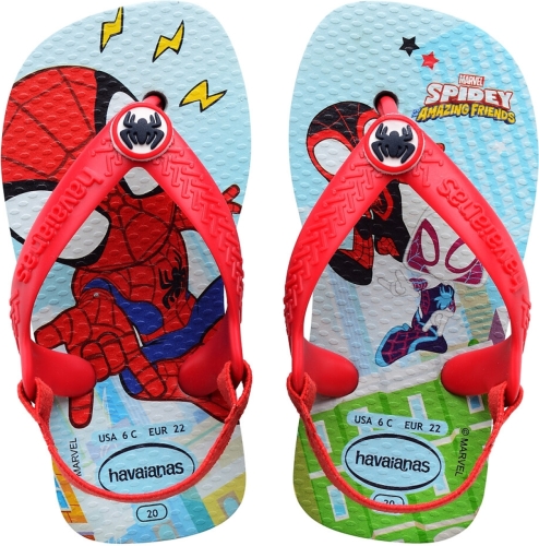 Havaianas Spiderman teenslippers met hielbandje rood