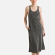 Superdry Vrouwen Vintage Jersey Midi-jurk met Knopen Donkergrijs Grootte: 42