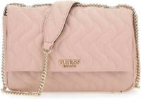 Guess doorgestikte crossbody tas Eco Mai lichtroze