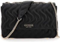 Guess doorgestikte crossbody tas Eco Mai zwart