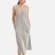 Superdry Vrouwen Vintage Jersey Midi-jurk met Knopen Grijs Grootte: 38