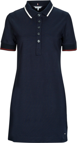 Korte Jurk Tommy hilfiger  REG SPLIT GLB STP POLO DRS SS