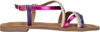 Lazamani leren sandalen roze/paars
