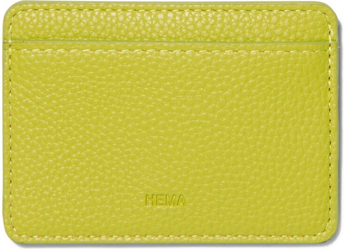 HEMA Kaarthouder Geelgroen 7.5x10.5