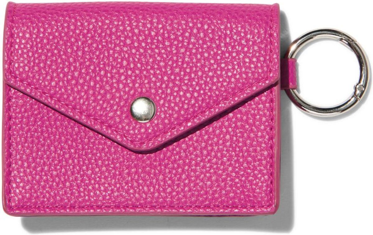 HEMA Portemonnee Drukknoop Sleutelhanger Roze 8x10
