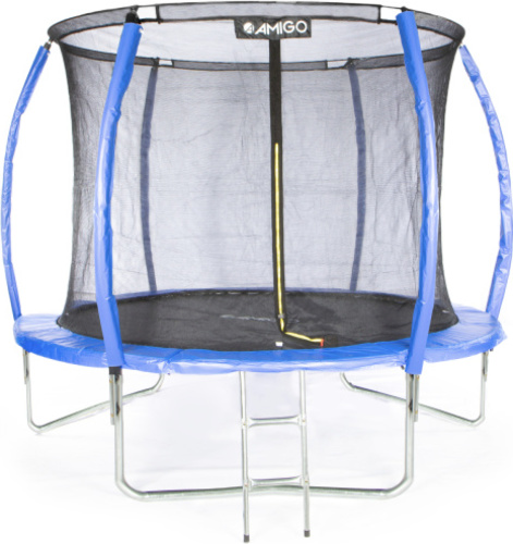 Amigo trampoline Basic met veiligheidsnet en ladder 305 cm blauw