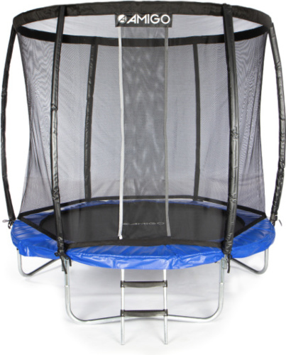 Amigo trampoline Deluxe met veiligheidsnet 244 cm blauw