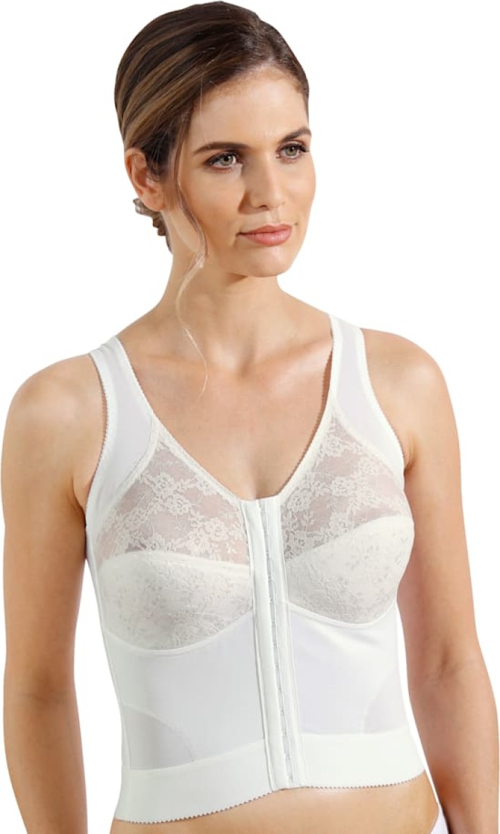 Longline bh met gekruiste versteviging achter Harmony Wit
