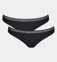 Sloggi Set van Brazilian 2 slips brésiliens in modal Go Ribbed