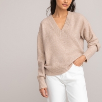 La Redoute Collections Trui met V-hals in zacht tricot