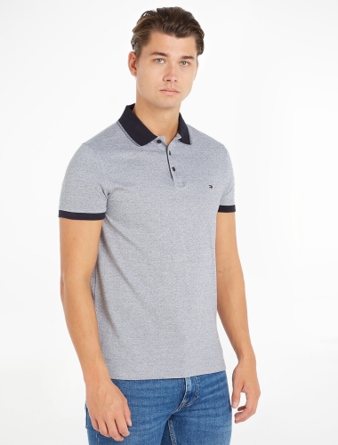 Tommy hilfiger Polo met korte mouwen, getwijnd tricot