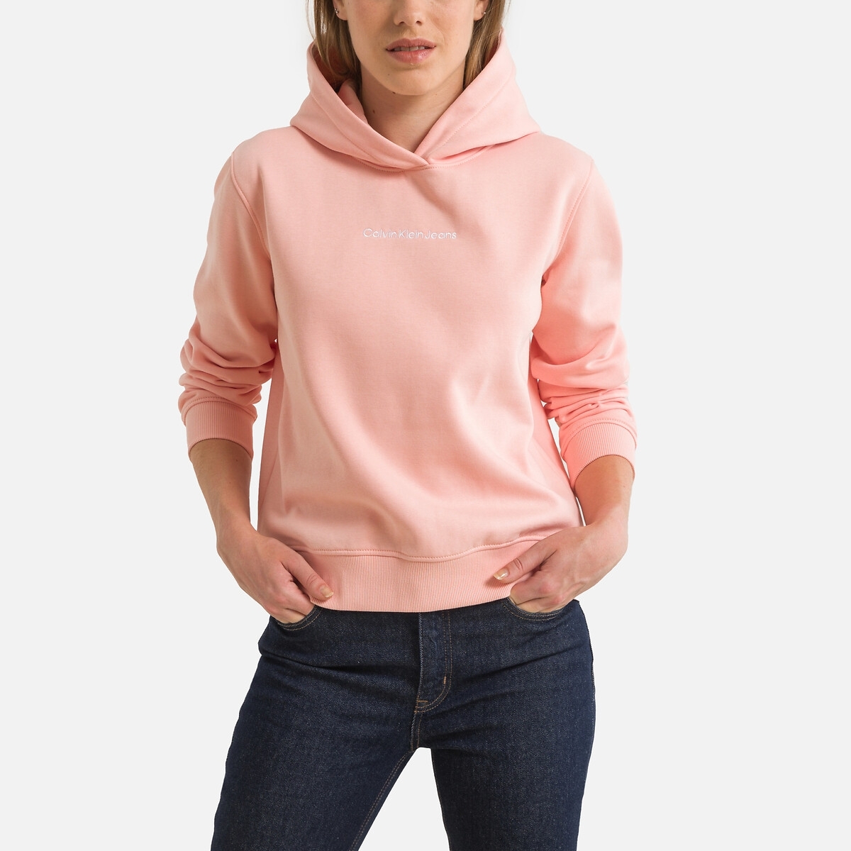 CALVIN KLEIN JEANS Hoodie met zak en lange mouwen