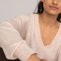 La Redoute Collections Trui met V-hals, in soepel tricot